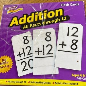 Addition Flash Cards for Kids - Purple